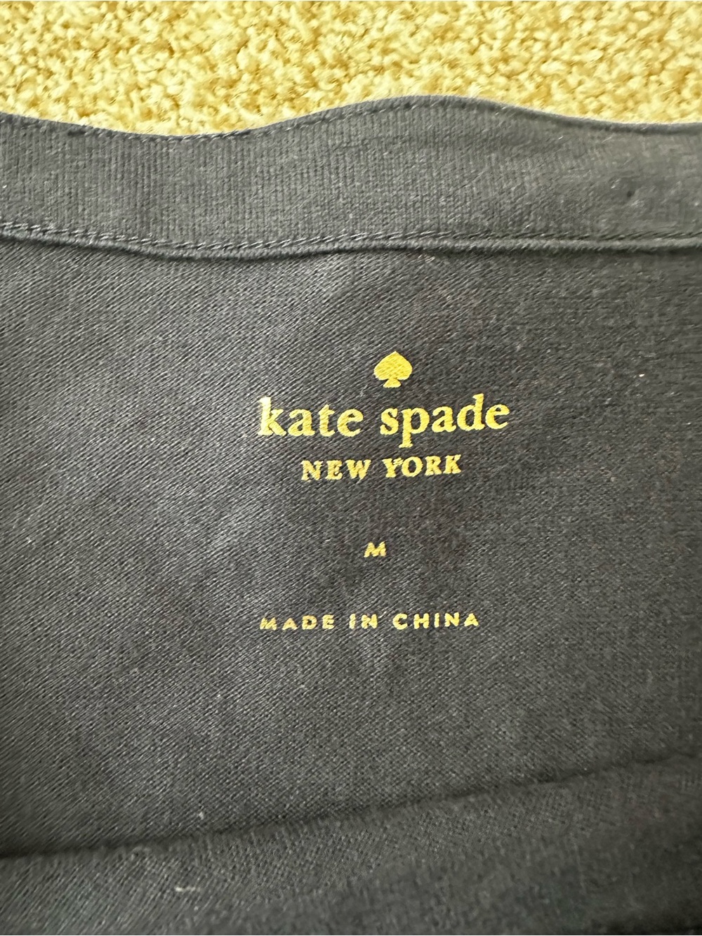 Kate Spade Navy Blue Cotton Ruffle Bell Sleeve Top Medium - Picture 4 of 7